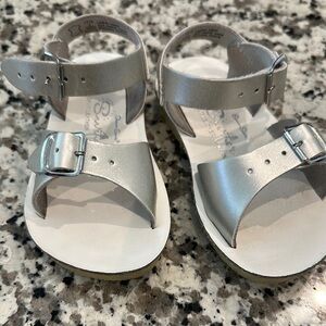 Silver Saltwater Toddler Sandals